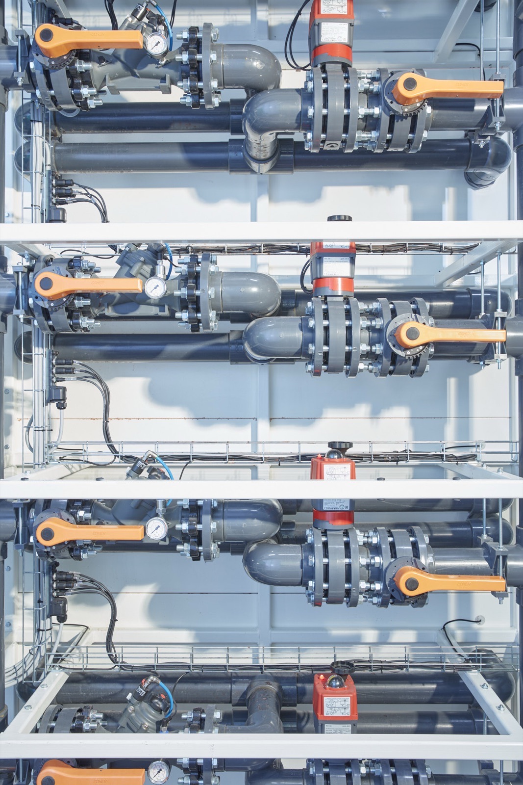 Valve and piping manifold.